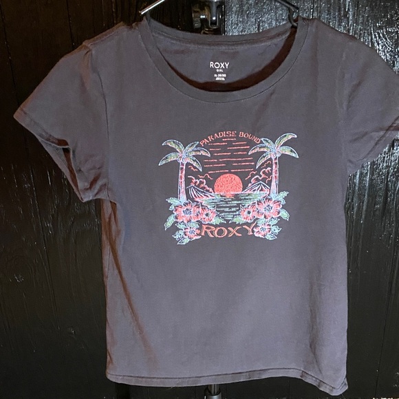 Roxy Kid’s Charcoal Paradise Graphic Tee - Picture 4 of 4